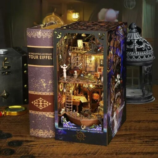 Charming miniature house kit showcasing intricate details.