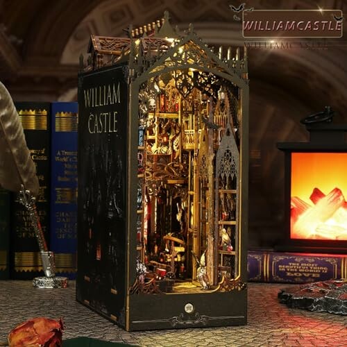 Intricate William Castle diorama with detailed interior and ornate design.