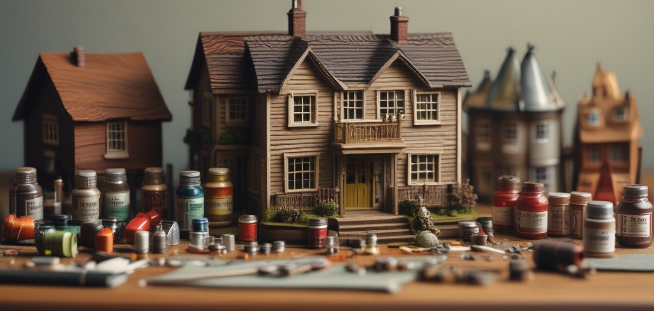 Miniature house customization materials