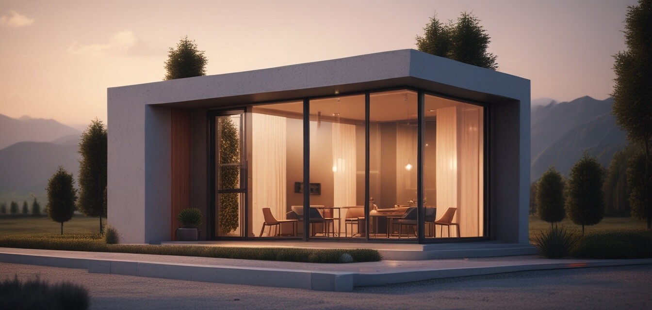 Modern-themed miniature house