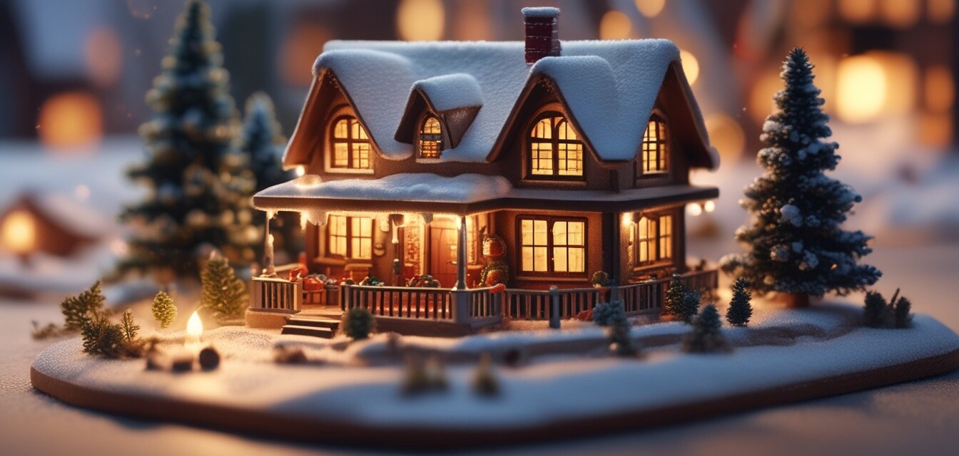 Winter-themed miniature house